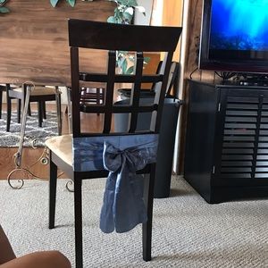 Wedding Dusty Blue Chair Sashes